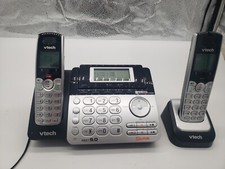 VTech 2-Line Cordless Phone System with Answering Machine  Mailbox 2 Handsets