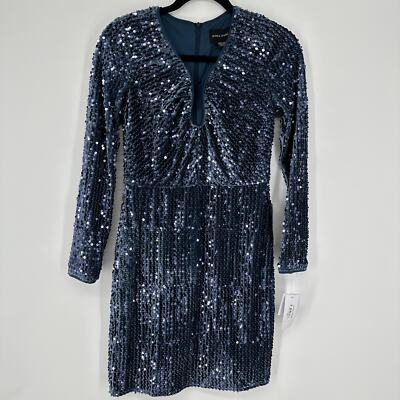 Donna Morgan Sequin Velvet Bodycon Long Sleeve Special Event Mini Party Dress 2 | eBay Donna Morgan Sequin Velvet Bodycon Long Sleeve Special Event Mini Party Dress 2 | eBay