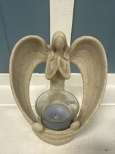 OakiWay Desert Stone Memorial Praying Angel Figurine Tealight Candle Holder