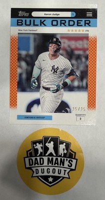 2026 Topps The Flagship Collection Aaron Judge Bulk Order Orange Book End 25/25
