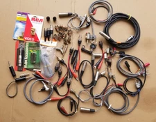 50+ Assorted Lot Vintage Audio Connectors & Adapter Cable Switchcraft RCA Pomona