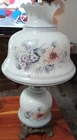 Vintage 3-Way Parlor Hurricane Gone With The Wind Table Lamp
