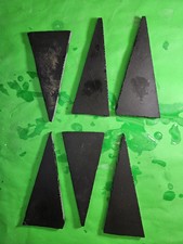 Lot of 6 Utah Black Obsidian Knife/Spear Flint Knapping Preform Blanks