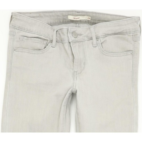Levi's 711 Women Grey Skinny Slim Stretch Jeans W28 L34 (72629) - Picture 3 of 5