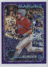 2024 Topps Chrome Purple Speckle Refractor 217/299 Jake Burger #108 15v7
