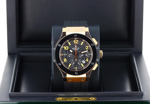 Hublot Big Bang Chrono 44mm Carbon Dial Ceramic Bezel Rose Gold 301.PB.131.RX