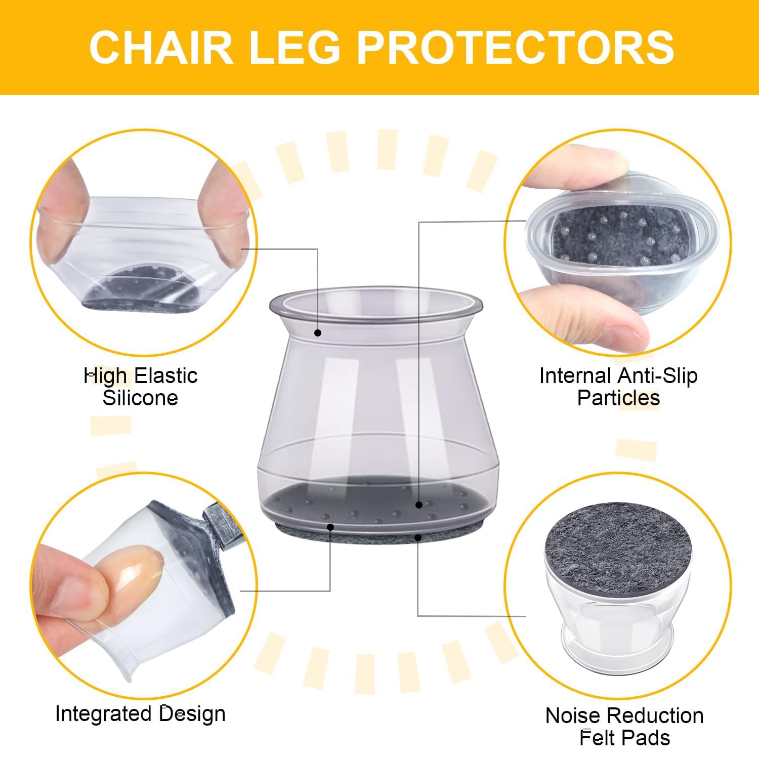 Leg Protector For Hardwood Floor Fit All Shape