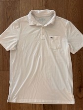 Vineyard Vines Polo Shirt Men s M Medium White Edgartown Polo Pocket