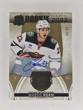 Marco Rossi 2022-23 The Cup Rookie Class of 2023 Gold /50 RC Auto Canucks Wild