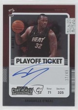 2021-22 Contenders Veteran Playoff Ticket 37/49 Shaquille O'Neal Auto HOF 5h0