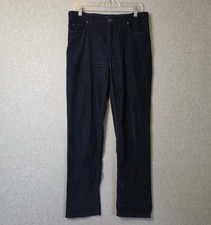 Lands' End Cotton Blue Mid Rise Straight Leg Corduroy Pants Women's Misses 20