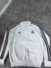 2017 white Adidas Real Madrid track jacket Size L