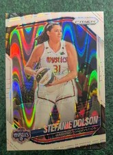 2025 Panini Prizm WNBA #112 Stefanie Dolson White Seismic Prizms