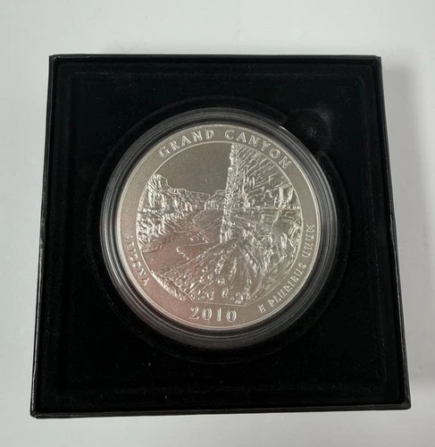 2010-P Grand Canyon  America The Beautiful 5 OZ Silver Uncirculated Coin  OGP