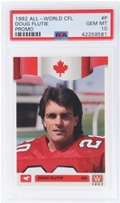 *POP 3* PSA 10 DOUG FLUTIE 1992 All World CFL Promo RC Rookie Calgary Stampedere