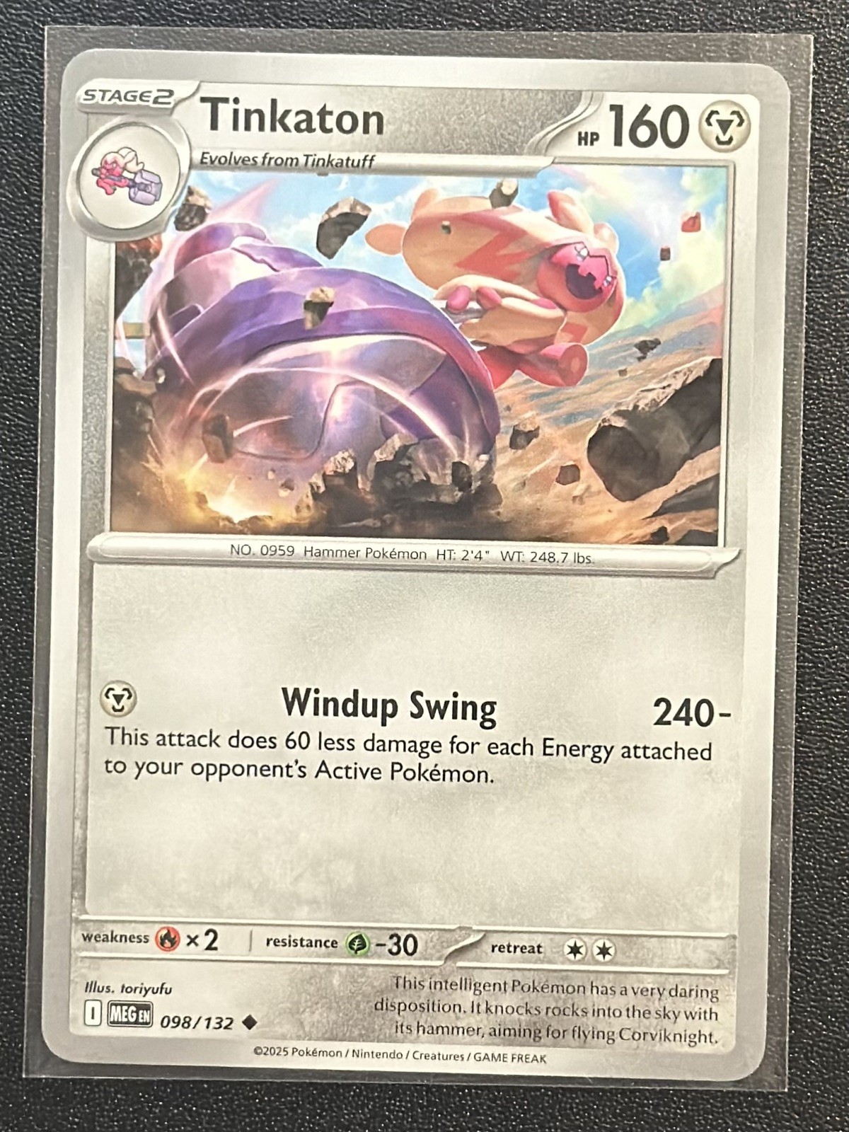 Pokemon - Tinkaton 098 /132 - Uncommon - Mega Evolution - New