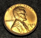 1947-S Lincoln Wheat Cent BU Uncirculated Nice