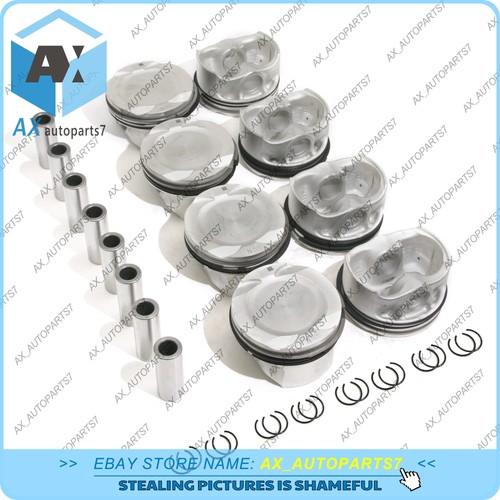 8x Pistons & Rings Kit STD Φ89mm 22mm For BMW E71 X5 X6 M E70 S63B44A 4.4T V8 - Picture 2 of 6