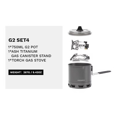 Fire Maple G2 750 ml Rucksackkocher Camping Gas Kocher Bikepacking