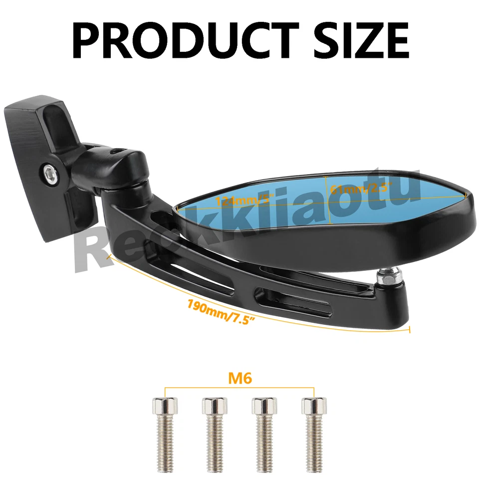 For Suzuki GSXR1000 2001-2011 GSXR750 96-09 Hayabusa 99-11 Rearview Side Mirrors - Imagem 3 de 4