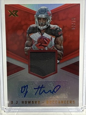 2017 Panini XR #RSA-OH, OJ HOWARD Auto Jersey /75, Tampa Bay Buccaneers