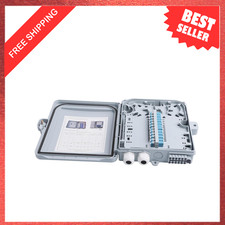 12 Core Fiber Distribution Box, ABS Plastic Waterproof FTTH 12 Port Fiber Optic
