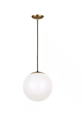 Generation Lighting Leo Hanging Globe 10in'' 1_light Satin Brass Pendant (Glass)