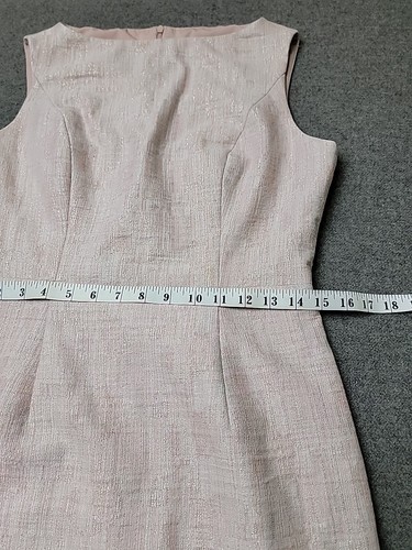 Vestido para mujer negro halo 8 rubor rosa funda metálica sin mangas hecho en EE. UU. - Imagen 6 de 8