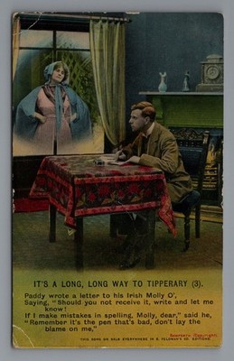 Postcard Bamforth Series 4780 (3) ''It's a Long, Long Way to Tipperary''