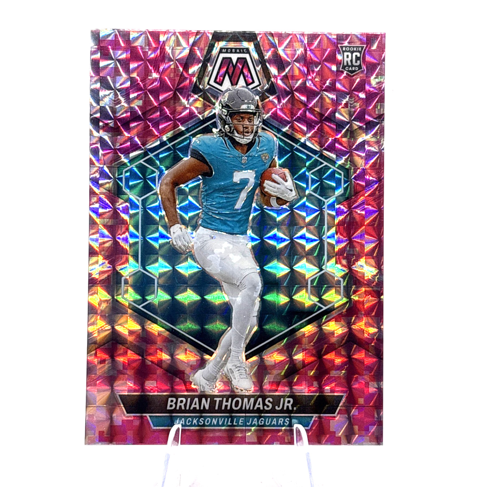 2024 Panini Mosaic - Rookies Brian Thomas Jr. #323 Camo Pink Mosaic Prizm (RC)