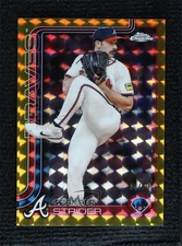 2025 Topps Chrome Gold Geometric Refractor 1/50 Spencer Strider #46 1q6d