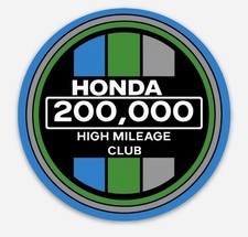 Retro Honda High Mileage Club Vinyl Decal Sticker Civic Accord Crv 3 Retro Honda High Mileage Club Vinyl Decal Sticker Civic Accord Crv 3