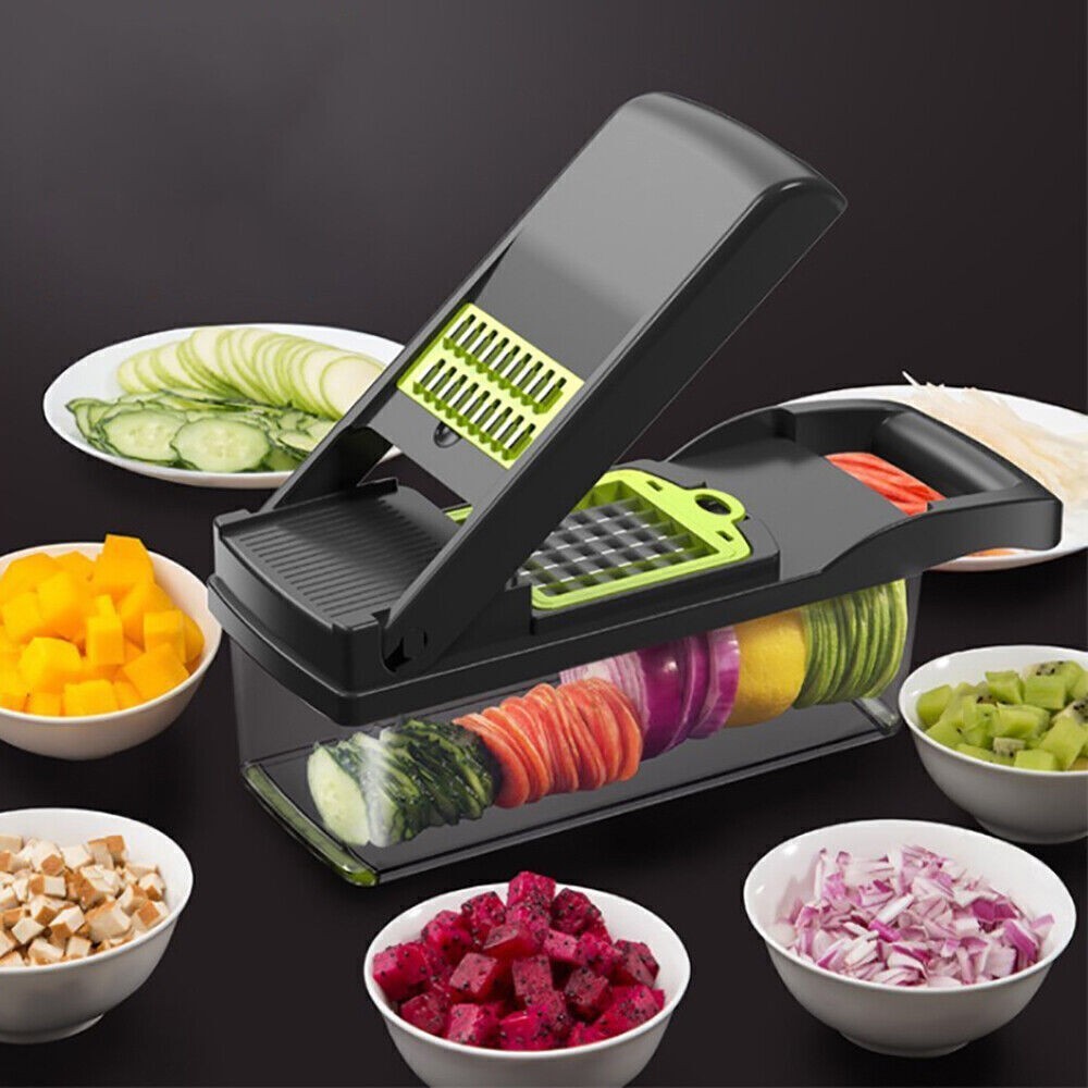 NEW 15 In 1 Fruit Vegetable Slicer onion Cutter Food Dicer Cutter Peeler Kitchen