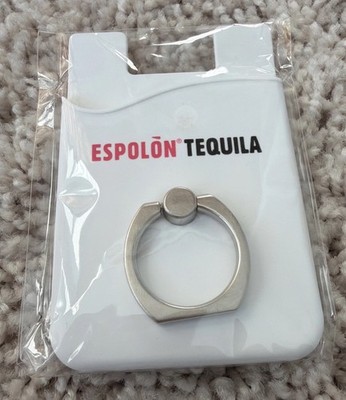 NEW Silicone ESPOLON Tequila Promo Metal RING Phone Pocket Card ID HOLDER