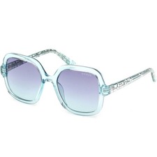 Guess Girl's Sunglasses Shiny Turquoise Plastic Square Shape Frame GU00230 4887W