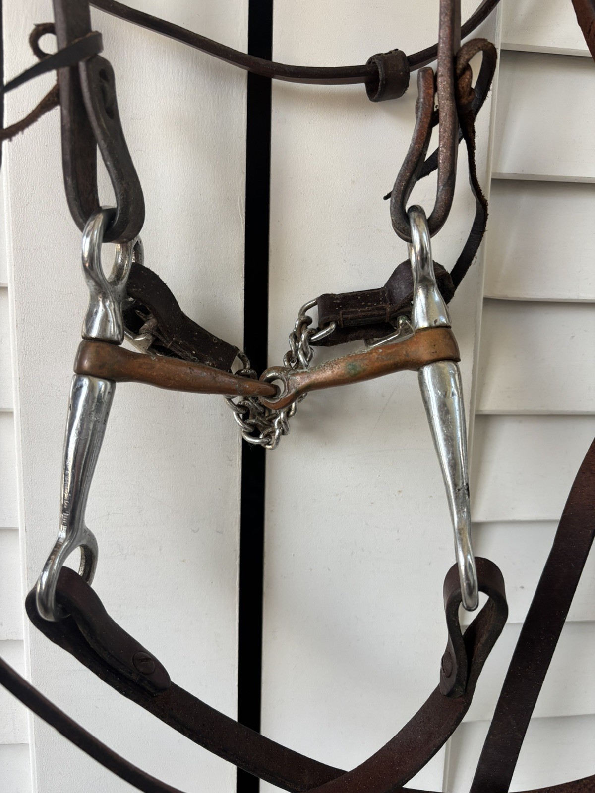 Futurity Knot Western Horse Bridle W/ Copper Snaffle Mouth Bit & Split Reins