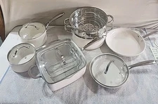 Gotham Steel White/cream 13-piece Cookware Set