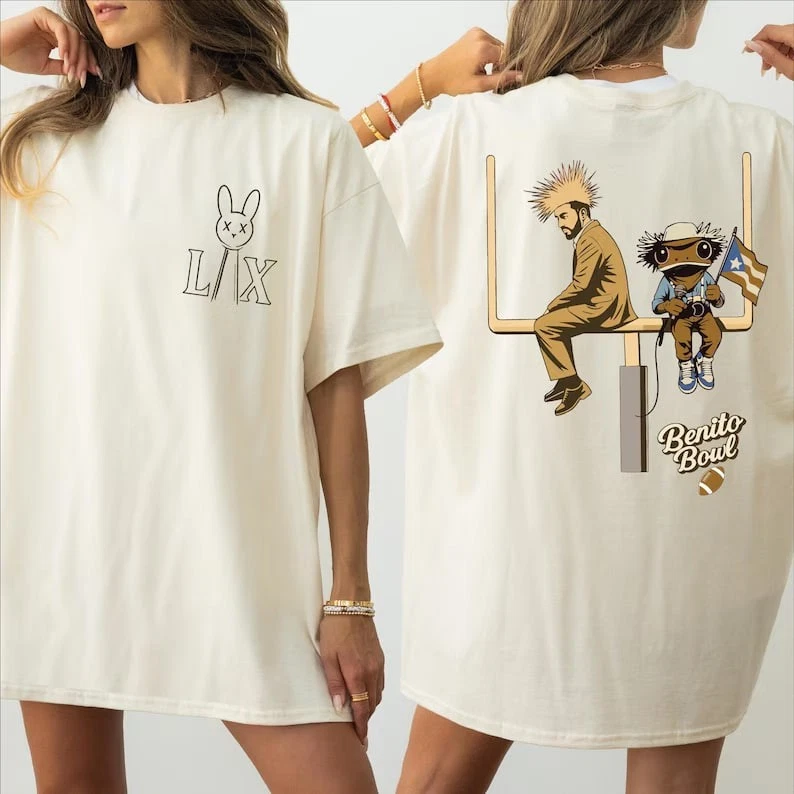 Bad #94 Bunny Benito Bowl 2026 Football Fan T-Shirt