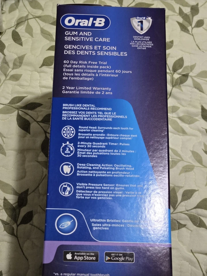 Oral-B Gum and Sensitive Care Rechargeable Toothbrush with Bluetooth - Image 4 of 4