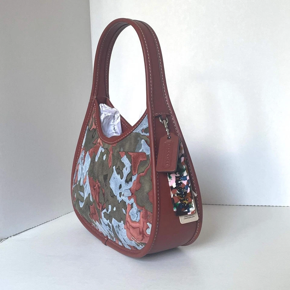 Coach Ergo Shoulder Bag Upcrafted Camo Leather Coachtopia CP404 Recycled Blue - Image 4 of 4