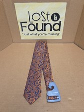 Ted Baker Neck Tie Orange Navy Floral NWT  SEE PICS