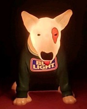 Spuds MacKenzie Blow Mold Bull Terrier Statue Bud Light Budweiser Vtg Light 1989
