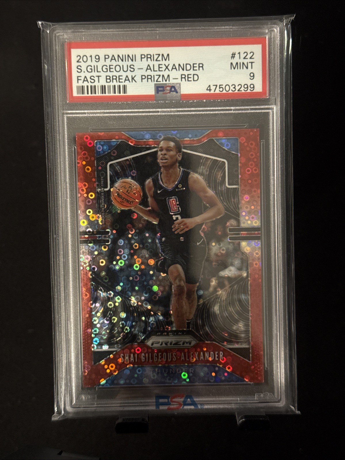 2019-20 Panini Prizm - Shai Gilgeous-Alexander #122 Red Fast Break Prizm /125