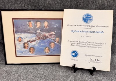 Vintage NASA SKYLAB Photo Auto Pen Signatures ALL 9 ASTRONAUTS Provenance