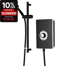 Triton Aspirante Enhance Electric Shower 9.5kW Matte Black 5 Spray Head Modern