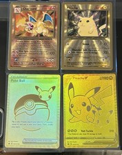 Pokémon Celebrations Promo Lot Gold Metal Charizard Gold Metal Pikachu Promo Pin