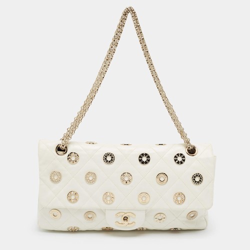 Chanel Star Attitude White Quilted Leather Flap Bag