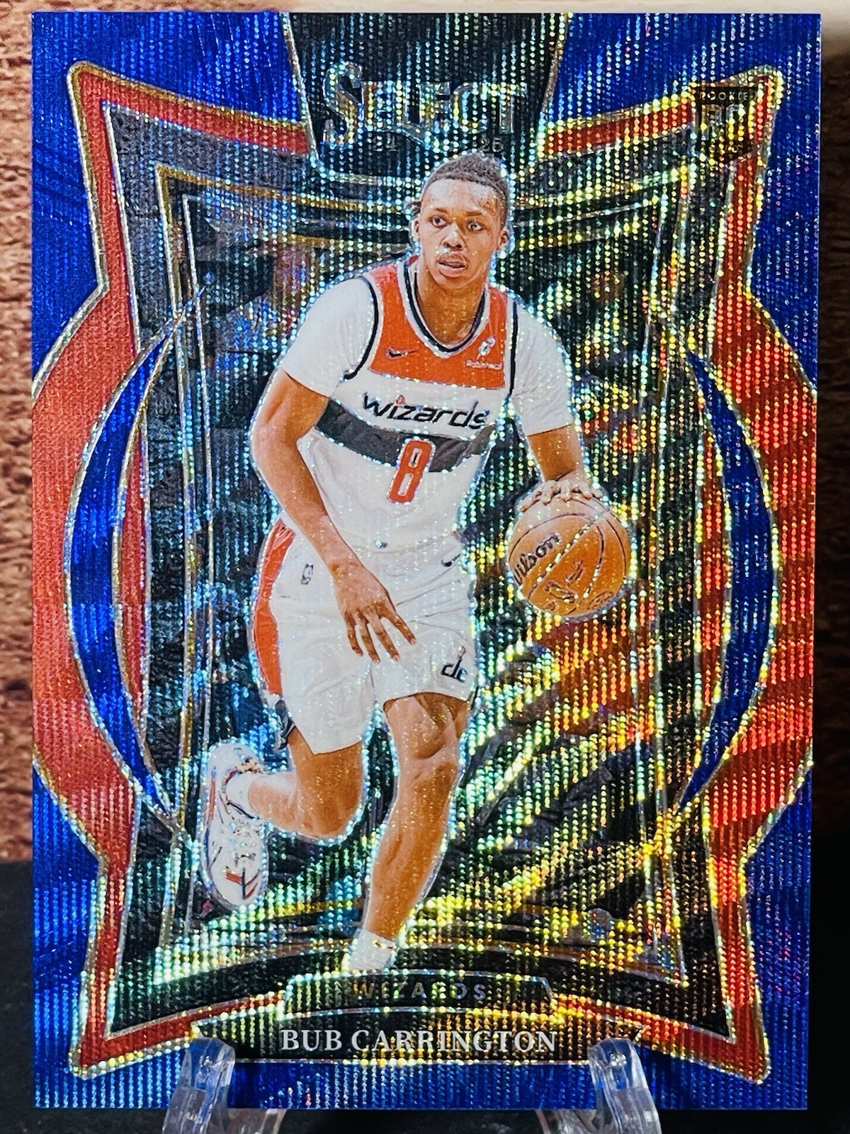 Bub Carrington RC 2024-25 Select Concourse Blue Wave #’d 16/75 Wizards Rookie