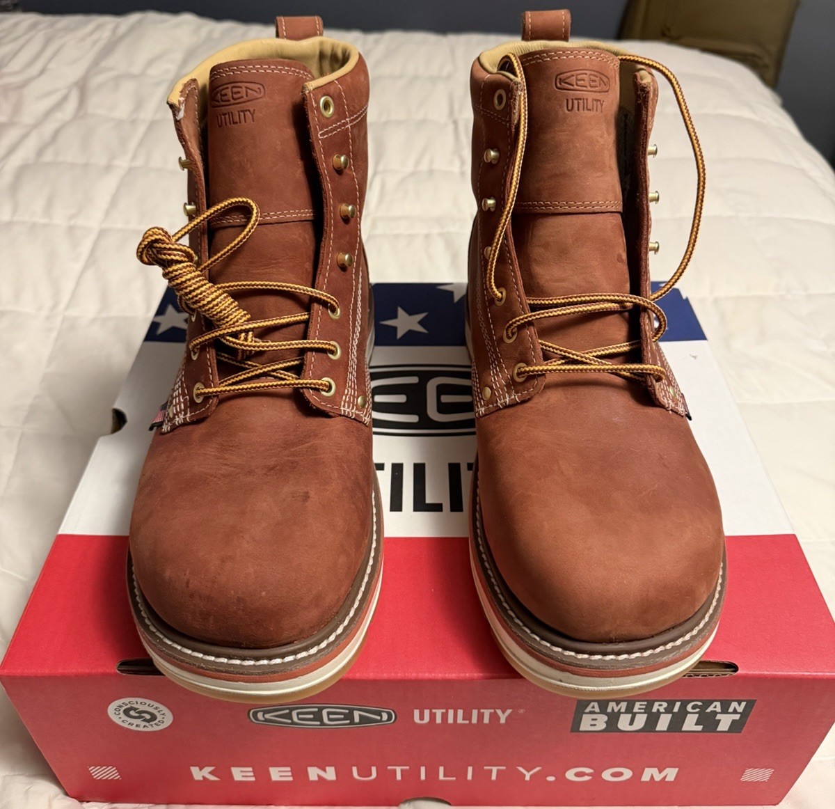 KEEN Utility Men's 12D Liberty 6 Waterproof Work Boots - Brown image 7