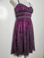 Jodi Kristopher WhimsyGoth Metallic Pink- Purple Dress Sz 3  Evening Party  AA10